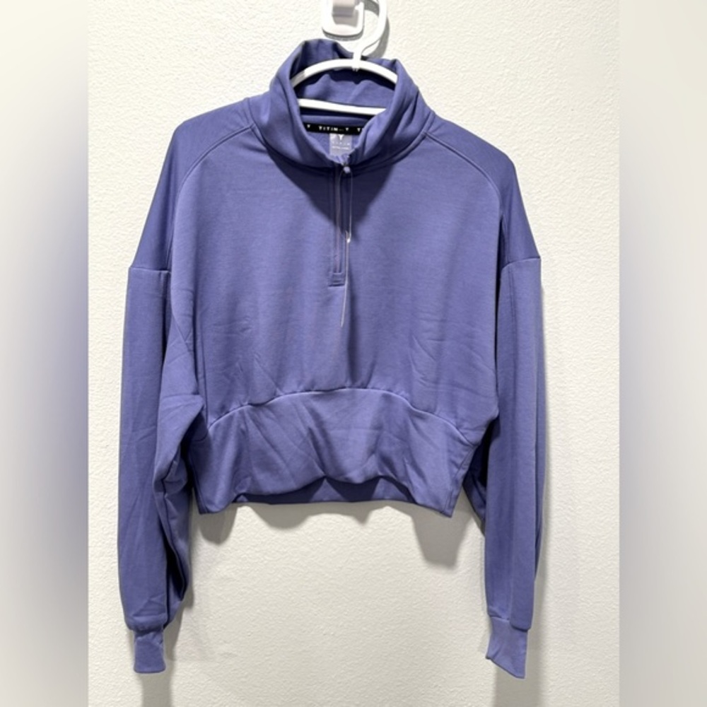 Titin Quarter Zip Pulliver Very Peri Purple Size XL NWT